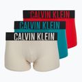 Boxer da uomo Calvin Klein 000NB3608A Trunk 3 paia oatmeal/aged redwood/bright turquoi