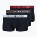 Boxer da uomo Tommy Hilfiger Trunk WB 3 pairs dark ash/brzy blue/rouge