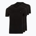 Maglietta da uomo Tommy Hilfiger Cotton V-Neck 3-pack nero/nero/nero