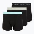 Boxer da uomo Calvin Klein 0000U2662G Trunk 3 pairs black in plume wb/black in misty sag