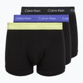 Boxer da uomo Calvin Klein 0000U2662G Trunk 3 pairs black in green bloom wb/black in da