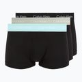 Boxer da uomo Calvin Klein 0000U2664G Low Rise Trunk 3 pairs black in plume wb/ black in misty sag