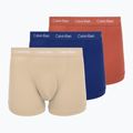 Boxer da uomo Calvin Klein 0000U2662G Trunk 3 pairs sodalite blue/redwood/white pepper