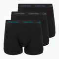 Boxer da uomo Calvin Klein 0000U2662G Trunk 3 pairs of black bodies and wbs with driftwood