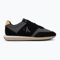 Scarpe da uomo Calvin Klein HM0HM02212 Retro Runner Bans Leather Suede black/iron gate/amber gold 2