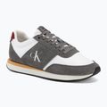 Scarpe da uomo Calvin Klein HM0HM02212 Retro Runner Bans Leather Suede granite gray/white/rhubarb