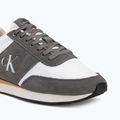 Scarpe da uomo Calvin Klein HM0HM02212 Retro Runner Bans Leather Suede granite gray/white/rhubarb 7