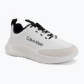 Scarpe da uomo Calvin Klein HM0HM02342 Light Eva Runn Essential Laceup Nylon Suede bright white/black