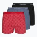 Boxer da uomo Calvin Klein LV00NB4727 Boxer Slim black/prep emblem goji berry/grisai