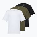 T-shirt da uomo Calvin Klein LV00NB4185 Crew Neck black w/ white emb/white w/ black e