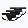 Slip da uomo Calvin Klein LV00NB4644 Jock Strap black bodies w/ granite gray/poseid