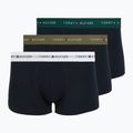Boxer da uomo Tommy Hilfiger Trunk WB 3 pack nb//white/orna green/utility olive