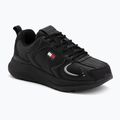 Scarpe da uomo Tommy Jeans Runn Leather triple black