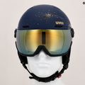Casco da sci da donna UVEX Wanted Visor WE pile sparkles/oro opaco/fumo oro specchio 11