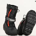 Sorel Flurry Dtv, stivali da neve per bambini, nero/rosso brillante 15