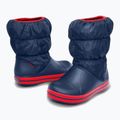 Crocs Winter Puff Stivali da neve per bambini rosso/marino 2