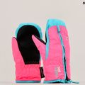 Guanti da sci per bambini Reusch Ben Mitten rosa knockout/bottone scapolare 9