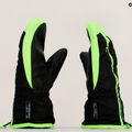 Guanto da sci per bambini Reusch Ben Mitten nero/verde neon 10