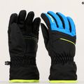 Guanto da sci per bambini Reusch Alan nero/blu brillante/giallo sicurezza 10