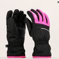 Guanti da sci Reusch per bambini Alan nero/rosa glo 10