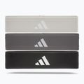 Set di bande di resistenza in gomma adidas 3 pezzi nero/grigio/bianco