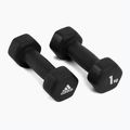 manubri adidas 2x1 kg nero ADWT-10001 2