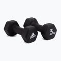 manubri adidas 2x3 Kg nero ADWT-10003