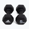 manubri adidas 2x5kg nero ADWT-10005 3