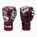 Guanti da boxe Twins Special Fancy FBGVL3-53 Skull rosso/nero 3