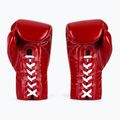 Fairtex Pro Competition Guantoni da boxe con pollice bloccato in pelle rossa 3