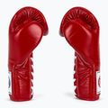 Fairtex Pro Competition Guantoni da boxe con pollice bloccato in pelle rossa 4