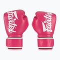 Guanti da boscaiolo Fairtex in microfibra rosa/bianco 2