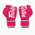 Guanti da boscaiolo Fairtex in microfibra rosa/bianco