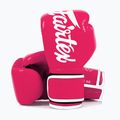 Guanti da boscaiolo Fairtex in microfibra rosa/bianco 4