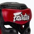 Casco da boxe Fairtex Diagonal Vision - Copertura totale della testa nero/rosso 4