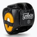 Casco da boxe Fairtex Diagonal Vision - Copertura totale della testa nero/giallo 3