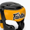 Casco da boxe Fairtex Diagonal Vision - Copertura totale della testa nero/giallo 4