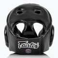 Casco da boxe da competizione Fairtex Muay Thai nero 4