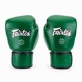 Guantoni da boxe in vera pelle Fairtex verde 2
