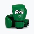 Guantoni da boxe in vera pelle Fairtex verde 4