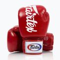 Guanti da boxe Fairtex Deluxe Tight-Fit rossi 4