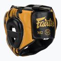 Fairtex Microfiber Headguard casco da boxe oro 3
