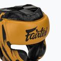 Fairtex Microfiber Headguard casco da boxe oro 4