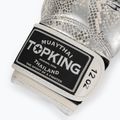 Guantoni da boxe Top King Muay Thai Super Star Air Snake bianco/argento 4