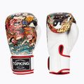 Guanti da boxe Top King Boxing Culture bianco/rosso TKBGCT-SL-1C1