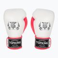 Top King Boxing Reborn guanti da boxe bianchi/rosa