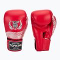 Guanti da boxe Top King Muay Thai Power Snake rosso/argento