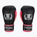 Top King Reborn Guantoni da boxe in pelle nera/rosa