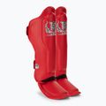 Protezioni per tibia e piede rosse Top King Pro Semi Leather
