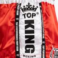 Pantaloncini da allenamento Top King Thai Boxe rosso/bianco 4